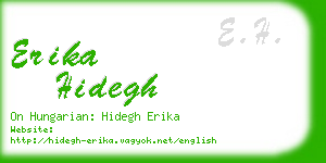 erika hidegh business card